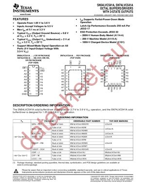 SN74LVC541APWTE4 datasheet  